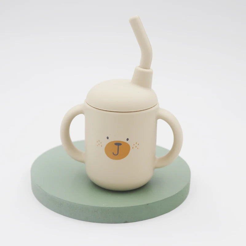 Gobelet Enfant en Silicone avec Paille BabyMiam