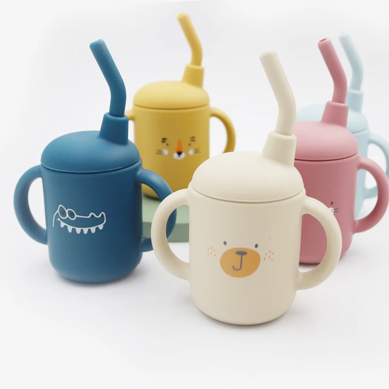 Gobelet Enfant en Silicone avec Paille BabyMiam