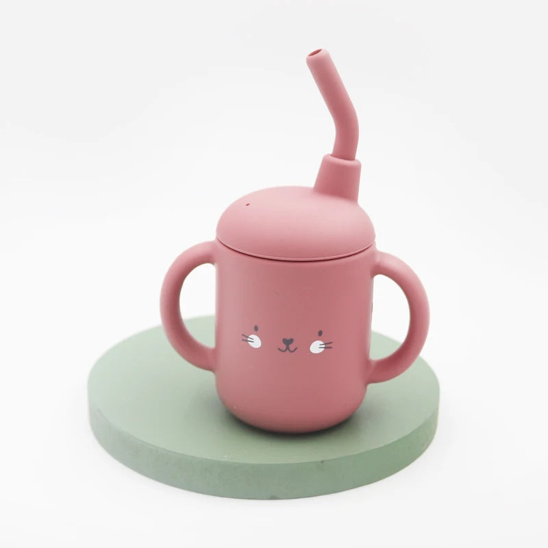 Gobelet Enfant en Silicone avec Paille BabyMiam