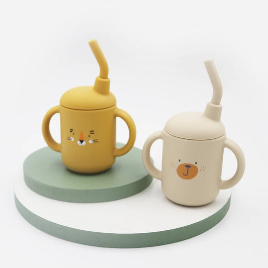 Gobelet Enfant en Silicone avec Paille BabyMiam